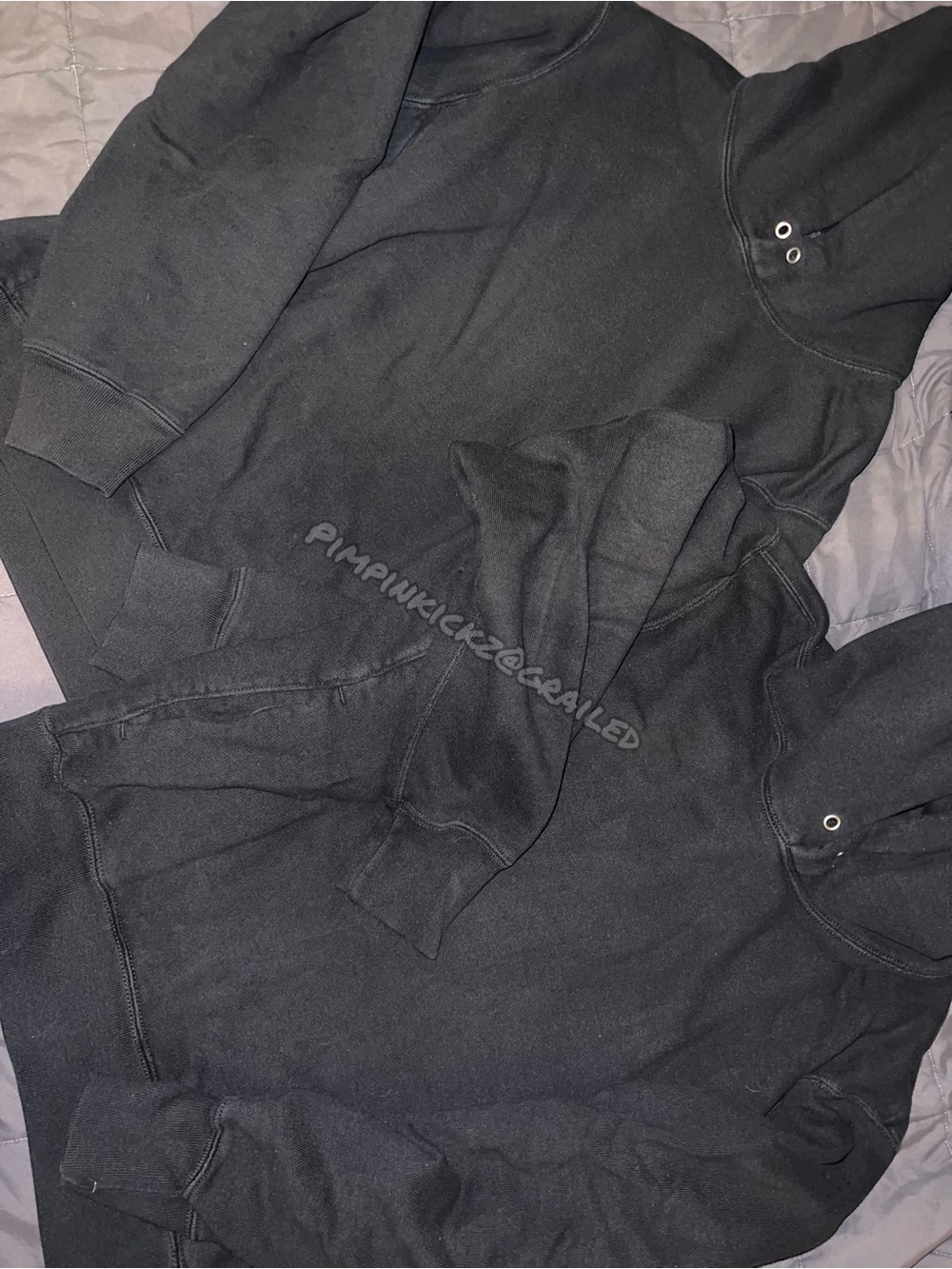 2 black mens Uniqlo hoodies in size small